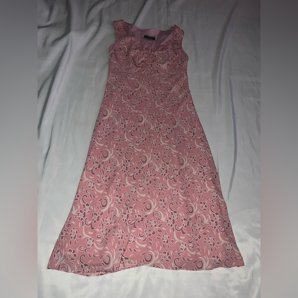 Linea Domani Size 6 Floral Dress Length 44” Slip On Poly L11